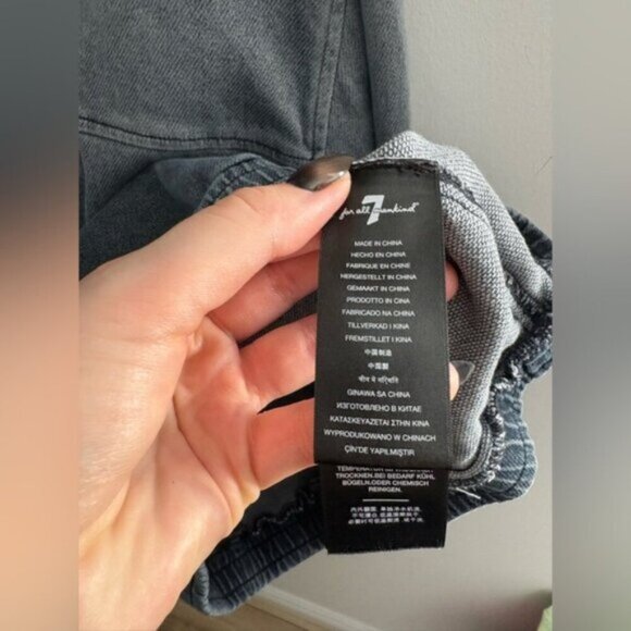 7 For All Mankind Dark Gray Hooded Jacket - Picture 7 of 8